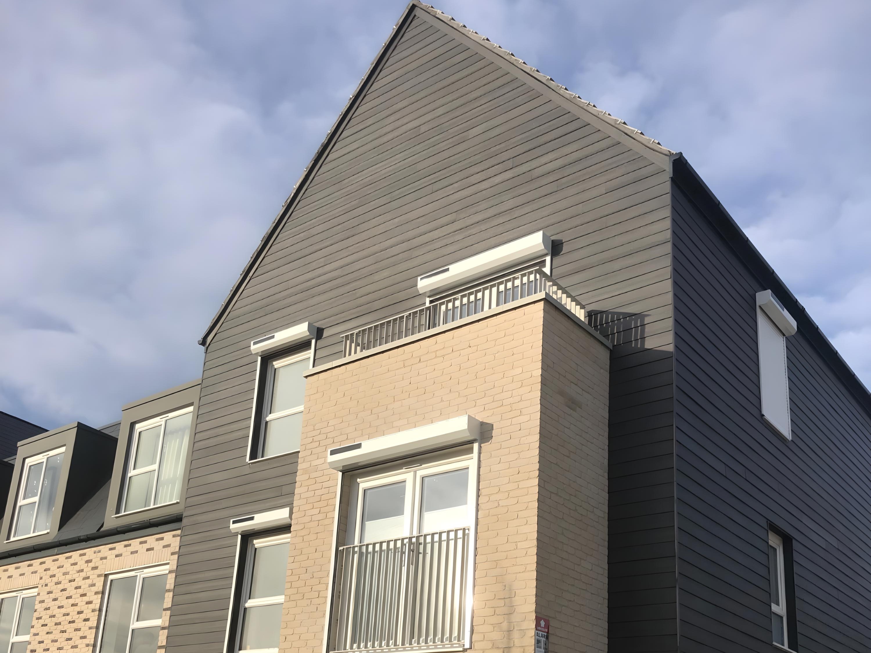 Solar powered roller shutters installed on this new build house in Kent